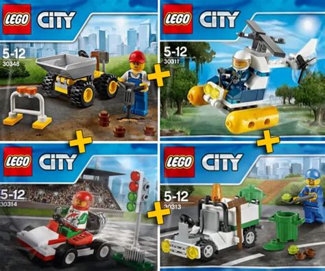 LEGO CITY Police Construction Racing Pack 4 Sets City