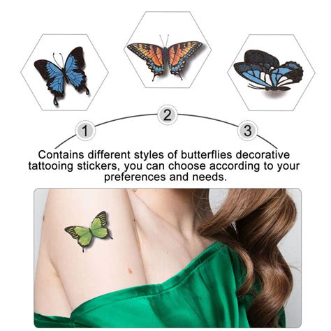 Sheets Schmetterling Tattoo Aufkleber Temporare Tattoos