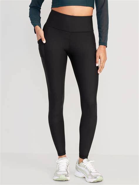 High Waisted Powersoft Full Length Pocket Leggings Old Navy