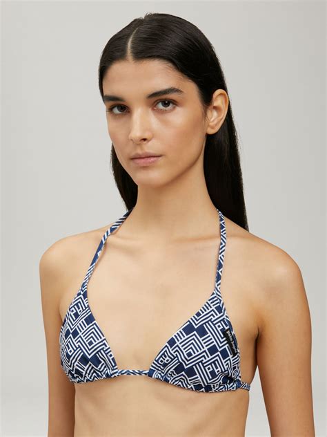 Monogram Triangle Bikini In Blue Palm Angels® Official