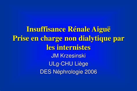 Ppt Insuffisance R Nale Aigu Prise En Charge Non Dialytique Par Les