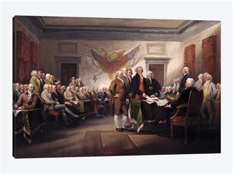 Declaration Of Independence C 1817 Ya Canvas Print John Trumbull