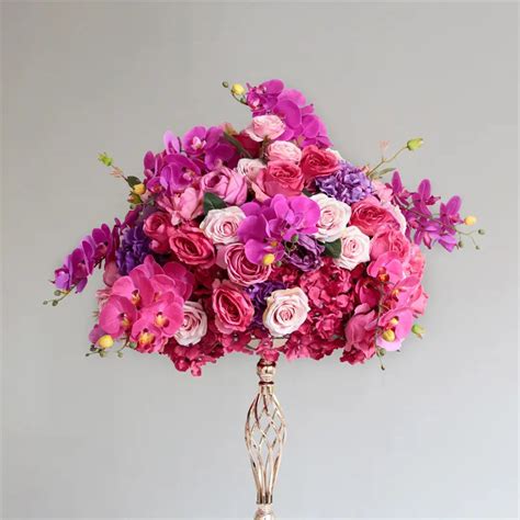 Roseytime Hot Pink Flower Ball Centerpiece Bouquet Table Decoration