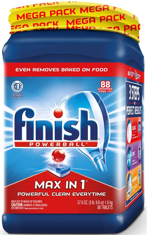 Finish Max In Powerball Ct Wrapper Free Dishwasher Detergent