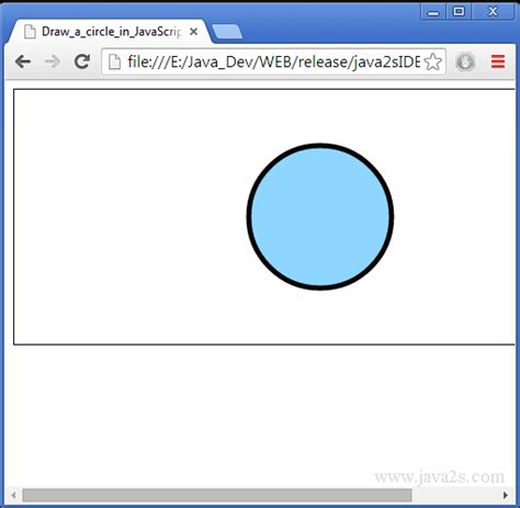 Draw A Circle In Javascript