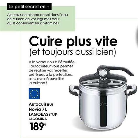 Promo Autocuiseur Novia 7 L Lagoesy Up Lagostina Chez Culinarion