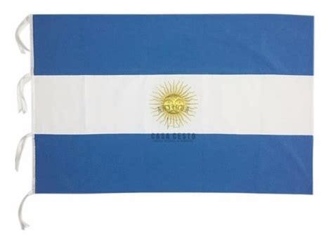 Bandera Argentina Ceremonia Premium Con Moño Tahali Caja