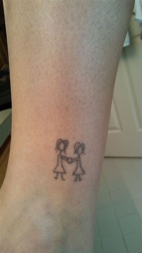 Best Friend Stick Figure Tattoo