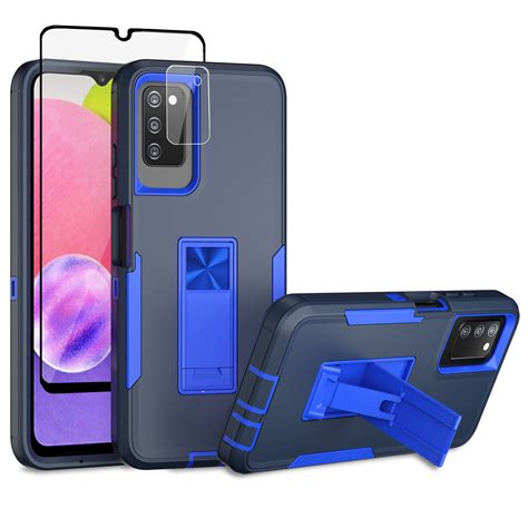 Xhy Samsung Galaxy A03s Case With Stand 2x Screen Protector 1x Camera Lens Protector