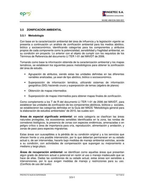 PDF 3 5 ZONIFICACIÓN AMBIENTAL 3 5 1 Metodología Esperanza CAP 3 5