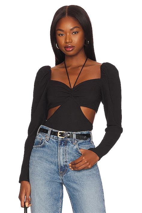 Astr The Label Dionne Bodysuit In Black Revolve