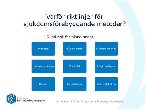 PPT Självstudier om Nationella riktlinjer för sjukdomsförebyggande