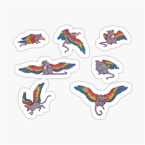 "ratbirds — cloudy with a chance of meatballs " Sticker for Sale by pumkinpatchwork | Redbubble