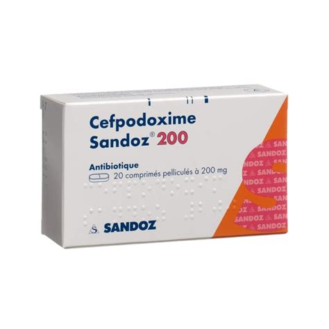 Cefpodoxime Sandoz Cpr Pell Mg Blist Pce Commander En Ligne