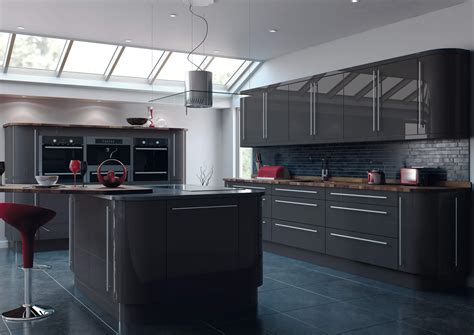 Vivo High Gloss Anthracite Kitchen Door High Gloss Kitchen Doors