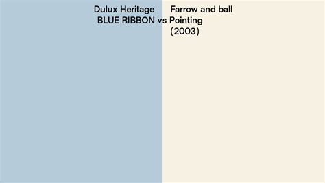 Dulux Heritage Blue Ribbon Vs Farrow And Ball Pointing 2003 Side By Side Comparison