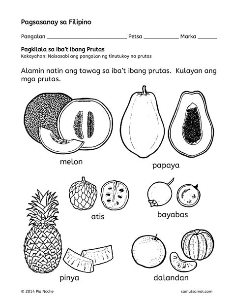 Solution Mga Prutas Studypool