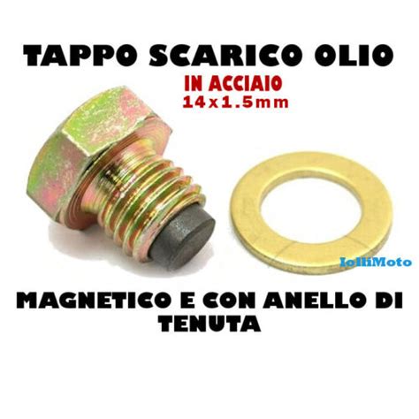 Tappo Scarico Olio Magnetico Con Anello Di Tenuta X Honda Cb N Cb