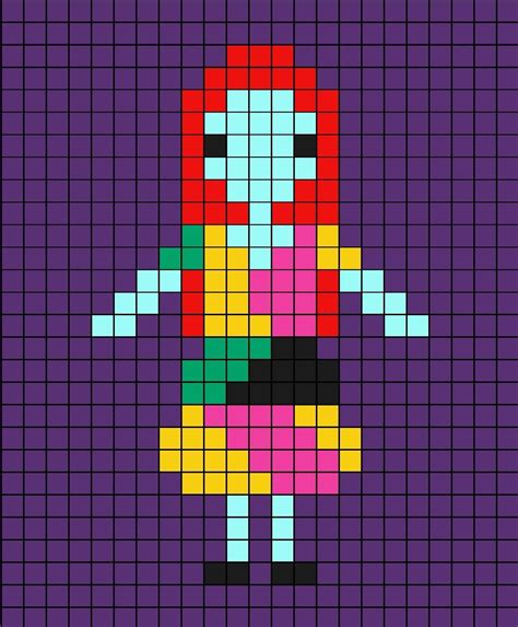 Sally Pixel Art | Pixel art grid, Pixel art, Pixel art pattern