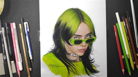 Billie Eilish Drawing Color Pencil Drawing Drawings Color Pencil Art