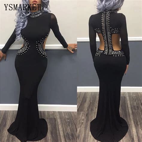 Ysmarket 2018 New Womens Sexy Midriff Long Maxi Dresses Prom Evening