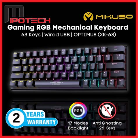mikuso xk   series keyboard gaming mechanical magnus  keys usb