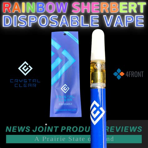 Review Rainbow Sherbert Disposable Vape By Crystal Clear Illinois