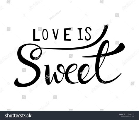 Love Sweet Text Alphabet Modern Calligraphy Stock Vector (Royalty Free) 1137641717 | Shutterstock