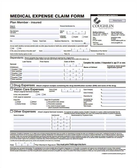 FREE 8+ Sample Medical Expense Forms in PDF | MS Word