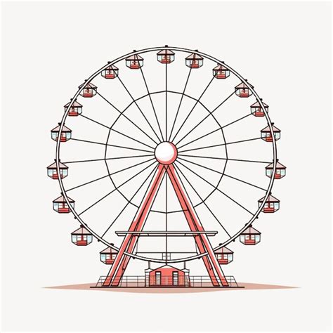 Premium Vector Ferris Wheel Cartoon Vector