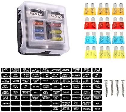 Amazon Way V Fuse Block Waterproof Boat Fuse Panel With Led