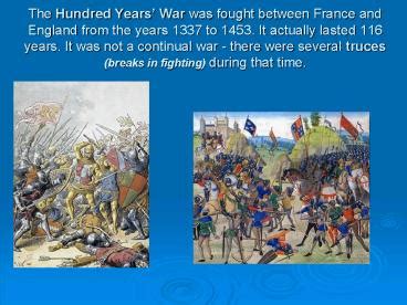 PPT The Hundred Years War Was Fought Between France And England From