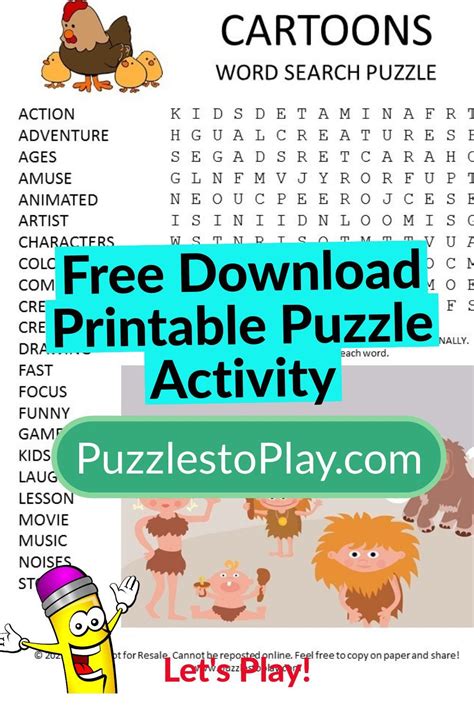 Cartoons Word Search Puzzle Puzzles To Play In 2021 Kids Word