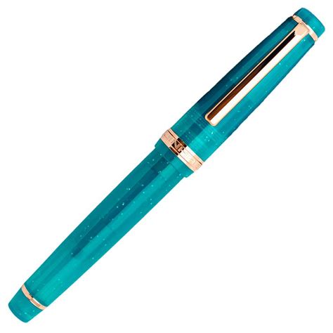 Jinhao Fountain Pen Fluorescent Blue Gold Fine