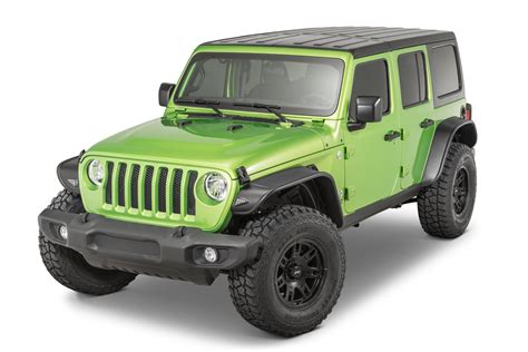 Bushwacker 10923 07 Flat Style Fender Flares For 18 22 Jeep Wrangler Jl Quadratec