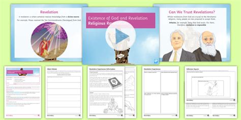 Existence Of God And Revelations Lesson Religious Revelations