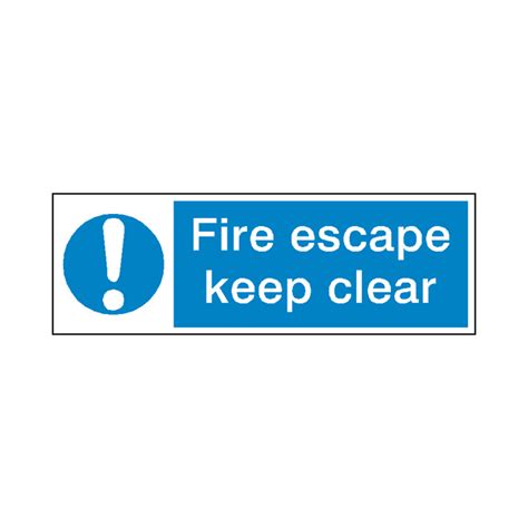 Fire Escape Keep Clear Safety Sign Safety Uk