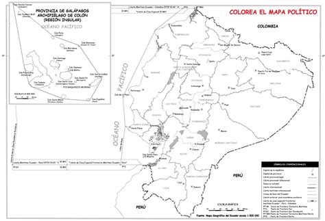 Mapa De Ecuador Con Nombres De Provincias Y Capitales Para Colorear Images