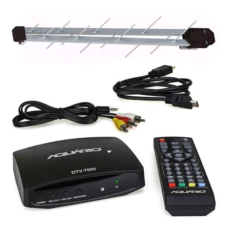 Kit Conversor Digital Tv Gravador Antena Externa Uhf Full Hd R 93 99