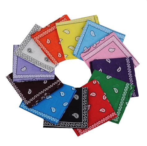 One Dozen Pcs Assorted Bandanas X Inch Cotton Novelty Double