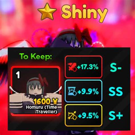 Shiny Homura Akemi Homuru Time Traveller EVO GOOD STAT S SS S