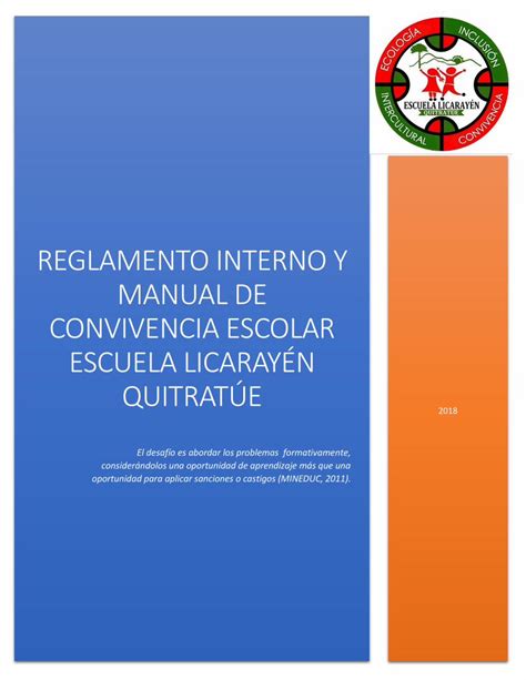 PDF REGLAMENTO INTERNO Y MANUAL DE CONVIVENCIA Instructivo