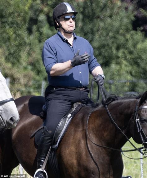 Prince Andrew Appears Pensive While Riding In Windsor Weeks After