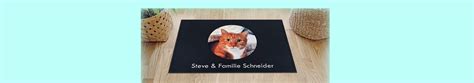 Fu Matte Katze Mit Namen Und Foto Personalisiert Selbst Gestalten