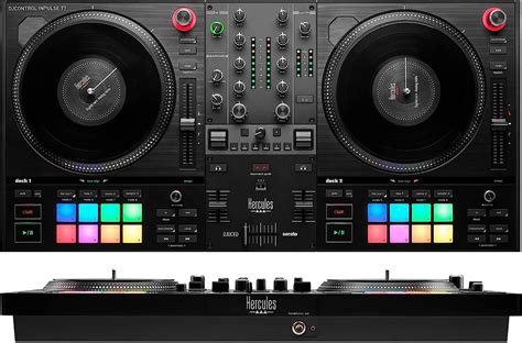 Hercules Djcontrol Inpulse T Deck Motorized Dj Controller Black