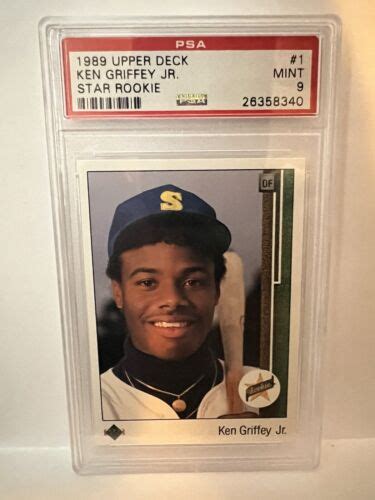 1989 Upper Deck Ken Griffey Jr STAR ROOKIE HOF ROOKIE RC 1 PSA 9 MINT