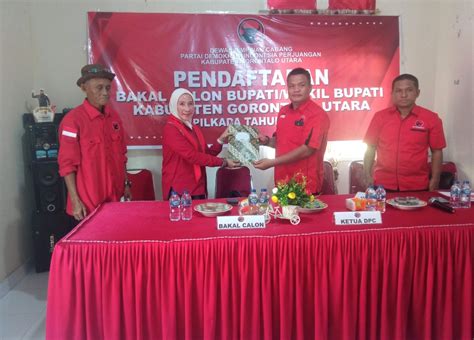 PDIP Gorontalo Utara Terima 4 Pendaftar Bakal Calon Bupati Dan Wakil