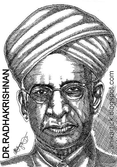 Dr Sarvepalli Radhakrishnan Pencil Drawing - pencildrawing2019