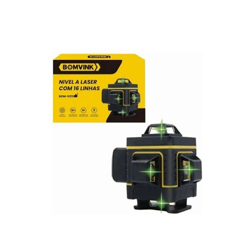 Nivel Laser 16 Linhas - Nível a Laser Bomvink 16 Linhas BOM-6213 para Medições Precisase Rápidas
