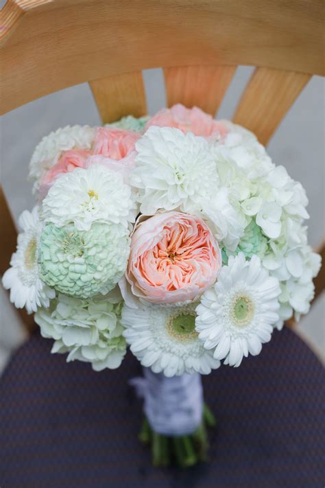 Blush And White Bouquet With Peonies And Gerbera Daisies Gerbera